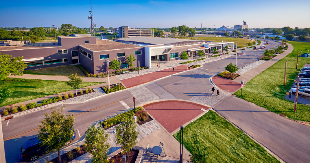 A photo of the 16 Tech Innovation District in Indianapolis.